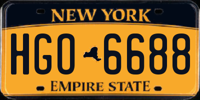 NY license plate HGO6688