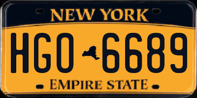 NY license plate HGO6689