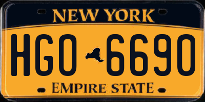 NY license plate HGO6690