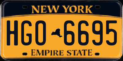 NY license plate HGO6695