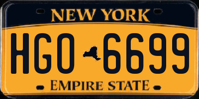 NY license plate HGO6699