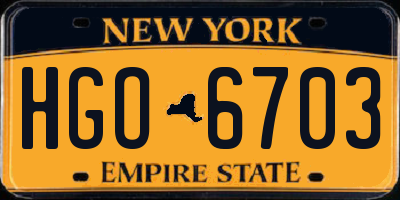 NY license plate HGO6703