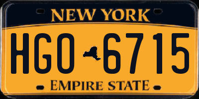 NY license plate HGO6715