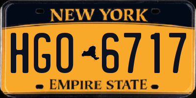 NY license plate HGO6717