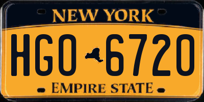 NY license plate HGO6720