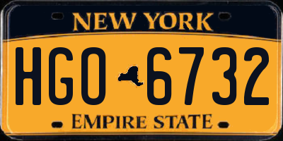 NY license plate HGO6732