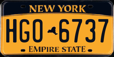 NY license plate HGO6737