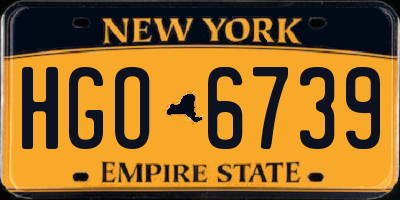 NY license plate HGO6739