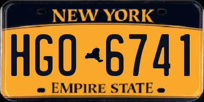 NY license plate HGO6741