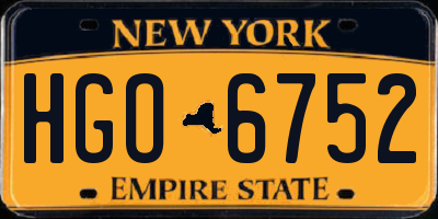 NY license plate HGO6752