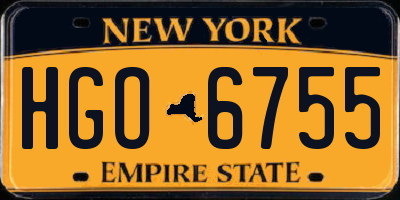 NY license plate HGO6755