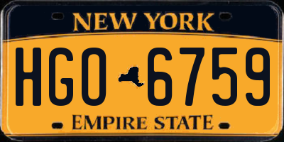 NY license plate HGO6759