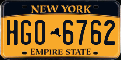 NY license plate HGO6762