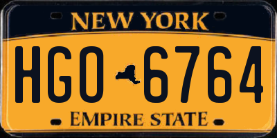 NY license plate HGO6764