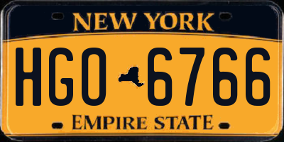 NY license plate HGO6766