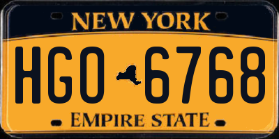 NY license plate HGO6768