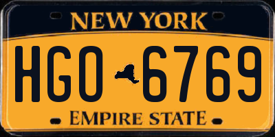 NY license plate HGO6769