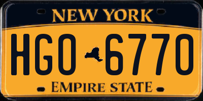 NY license plate HGO6770