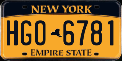 NY license plate HGO6781