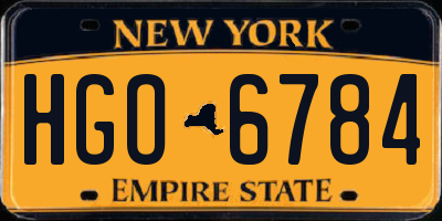 NY license plate HGO6784