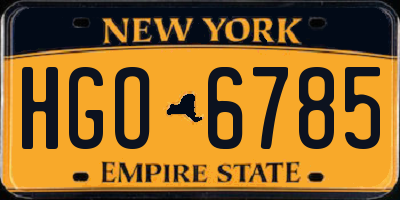 NY license plate HGO6785