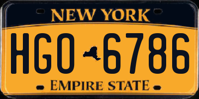 NY license plate HGO6786