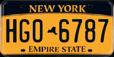 NY license plate HGO6787