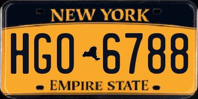 NY license plate HGO6788