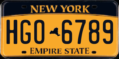 NY license plate HGO6789