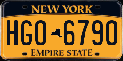 NY license plate HGO6790