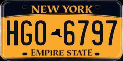 NY license plate HGO6797