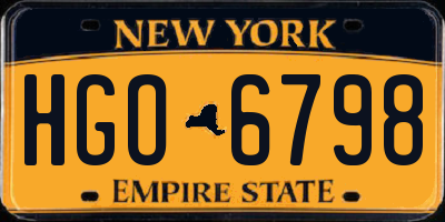 NY license plate HGO6798