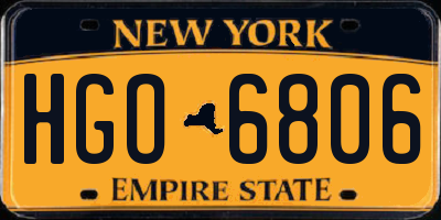 NY license plate HGO6806