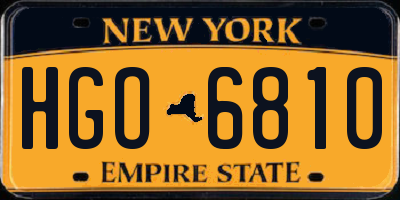 NY license plate HGO6810