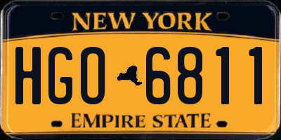 NY license plate HGO6811