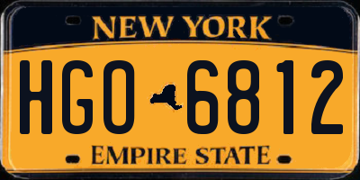 NY license plate HGO6812