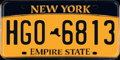 NY license plate HGO6813