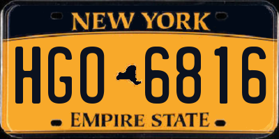 NY license plate HGO6816