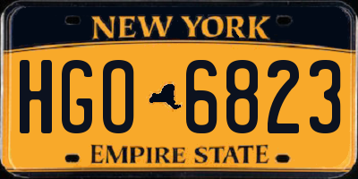 NY license plate HGO6823