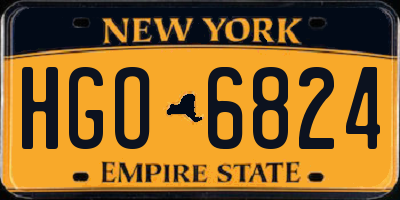 NY license plate HGO6824