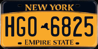 NY license plate HGO6825