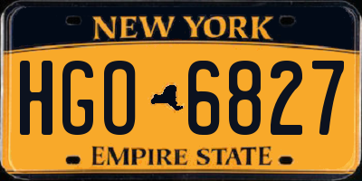 NY license plate HGO6827