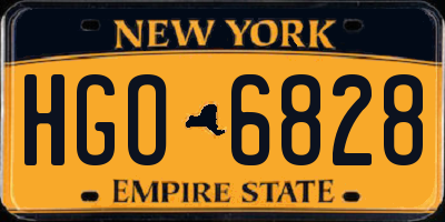 NY license plate HGO6828