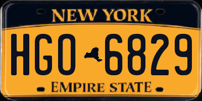 NY license plate HGO6829