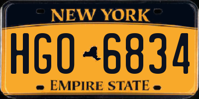 NY license plate HGO6834