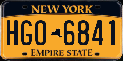 NY license plate HGO6841