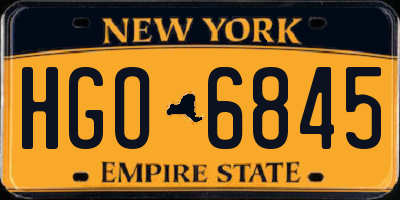 NY license plate HGO6845