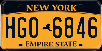 NY license plate HGO6846