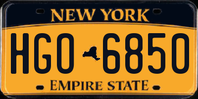 NY license plate HGO6850