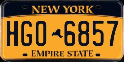 NY license plate HGO6857